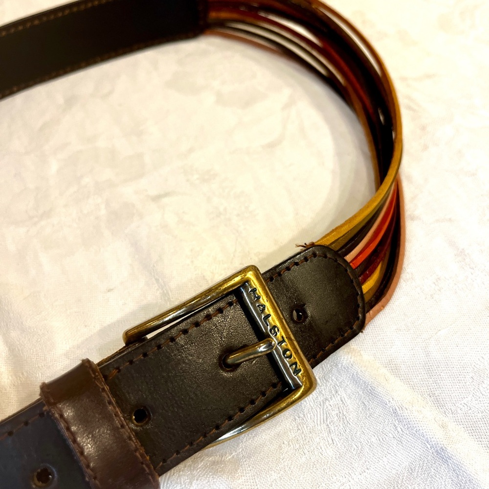 Halston Heritage Multicolor Leather Belt